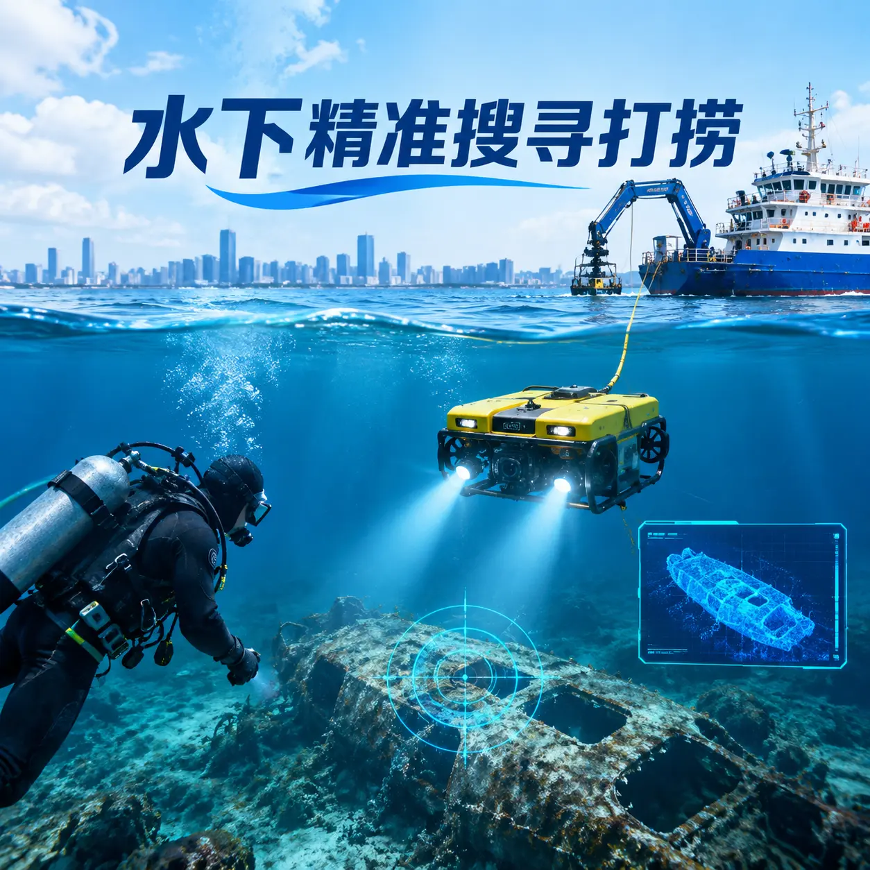 涧西水下精准搜寻打捞